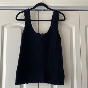 Black Knit Anthropologie Tank Top